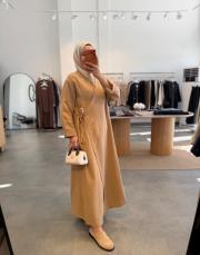 camel müslin kimono kap
