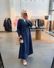 lacivert müslin kimono kap 2