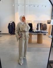 adaçayı fırfır detaylı tül tensel takım