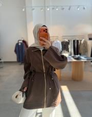 kahve 6451 fermuarlı tensel kap 4