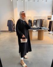 siyah oversize müslin tunik 2