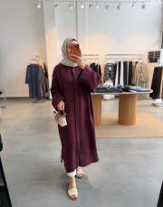 bordo oversize müslin tunik