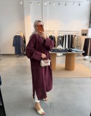 bordo oversize müslin tunik 2