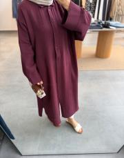 bordo oversize müslin tunik 4