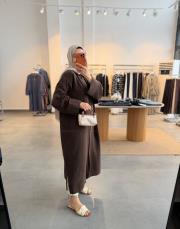 kahve oversize müslin tunik 2