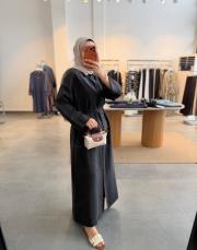 siyah oversize tesla tunik elbise 2