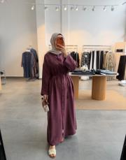 mürdüm oversize tesla tunik elbise
