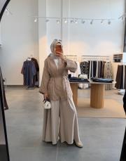 sütlü kahve müslin kimono ceket 4