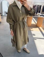 olive 3439 apolet detaylı fermuarlı kap 5