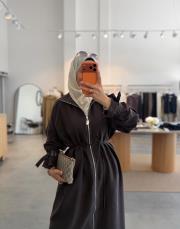 kahve 3439 apolet detaylı fermuarlı kap 4