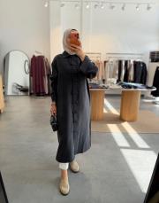 siyah 6596 tensel araboy tunik