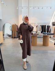 kahve 10753 gömlek tunik 2