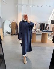 lacivert 10753 gömlek tunik