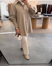 vizon oversize keten gömlek 4