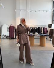 kahve 1637 pantolonlu takım 2