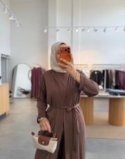 kahve üçlü yazlık oysh takım 4
