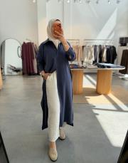 lacivert 2762 araboy gömlek tunik 2