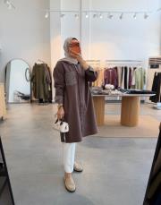 kahve 6594 gömlek tunik