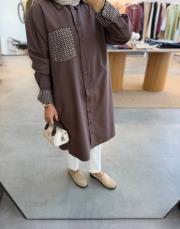 kahve 6594 gömlek tunik 3