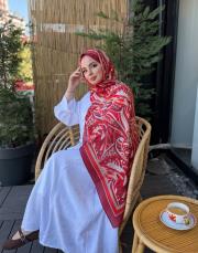 kırmızı velune şal 9502