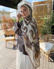 açık mocha tencell ipek şal-9800 3
