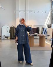 lacivert 6295 denim takım 2
