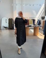 siyah 5836 denim araboy gömlek