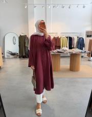 bordo 2229 araboy gömlek tunik 2