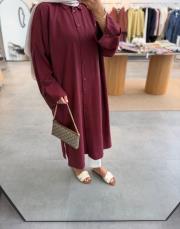 bordo 2229 araboy gömlek tunik 3