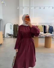 bordo 2229 araboy gömlek tunik 5