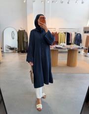 lacivert 2229 araboy gömlek tunik 2