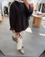 acı kahve oversize bomber ceket 3