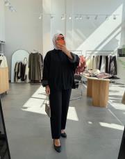 siyah oversize bomber ceket