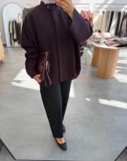 koyu mürdüm oversize bomber ceket 3