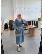 buz mavi 1001 denim broşlu kimono kap 4