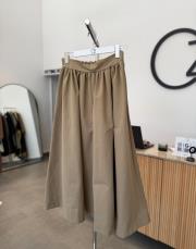 olive büzgülü gabardin etek