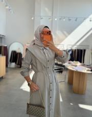 taş fermuar detaylı twist tunik 2