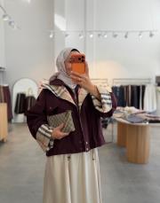 bordo 175 fermuarlı kap trenç