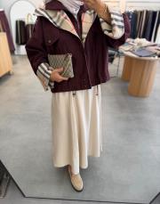 bordo 175 fermuarlı kap trenç 3