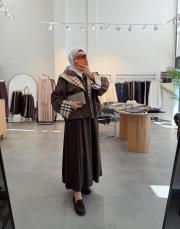 kahve 175 fermuarlı kap trenç 4