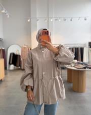 taş 70197 beli lastikli trenç 2