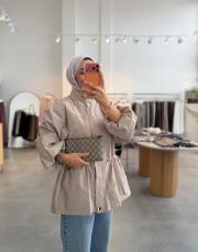 taş 70197 beli lastikli trenç 4