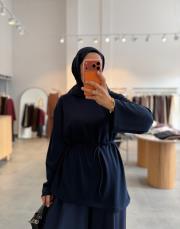 lacivert basic oysh tunik