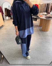 lacivert 6689 garnili oysh takım 3