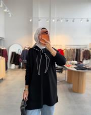 siyah 6139 yaka detaylı triko 2