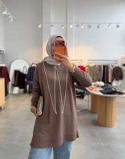 vizon 6139 yaka detaylı triko
