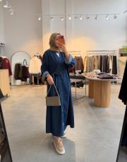 lacivert denim kimono kap 2