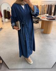 lacivert denim kimono kap 4
