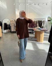 kahve 44378 ceket hırka 2