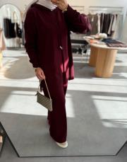 bordo 6121 triko takım 3